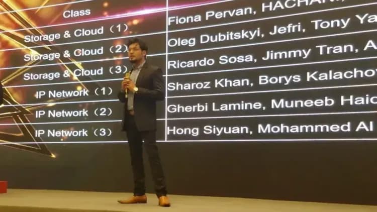 Sharoz Khan from JBS won first position among 135 persons in Huawei Enterprise Partner Elite Camp 2019,China